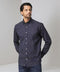 chemise bleu nuit imprimée floral